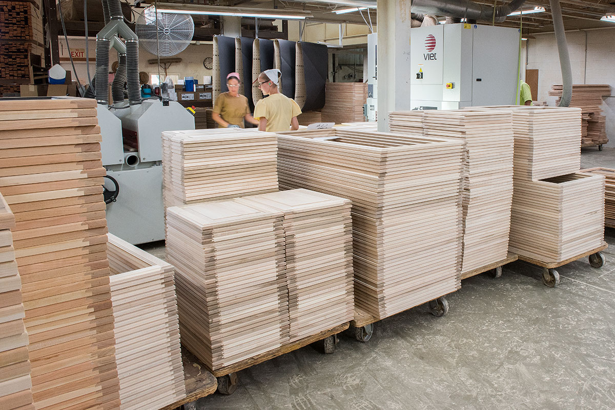 Four Woods Laminating Unfinished RV Doors Stacked